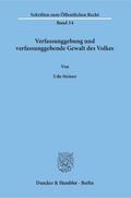Verfassunggebung und verfassunggebende Gewalt des 