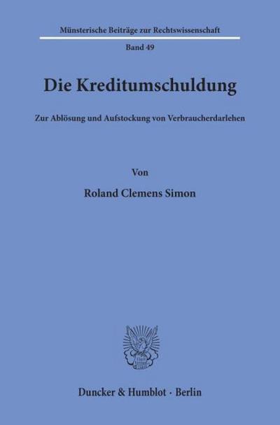 Die Kreditumschuldung.