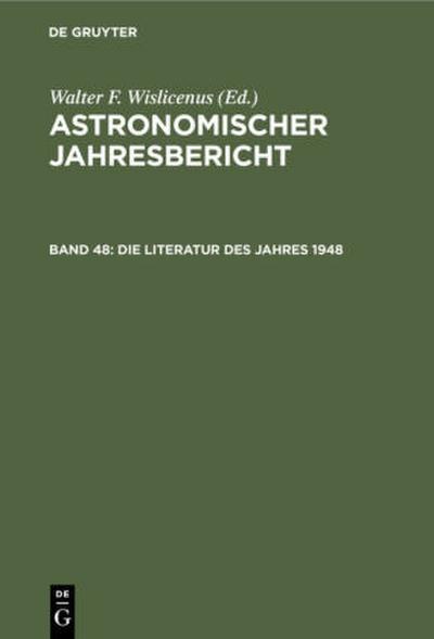 Die Literatur des Jahres 1948