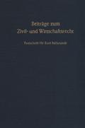 Beiträge zum Zivil- und Wirtschaftsrecht.