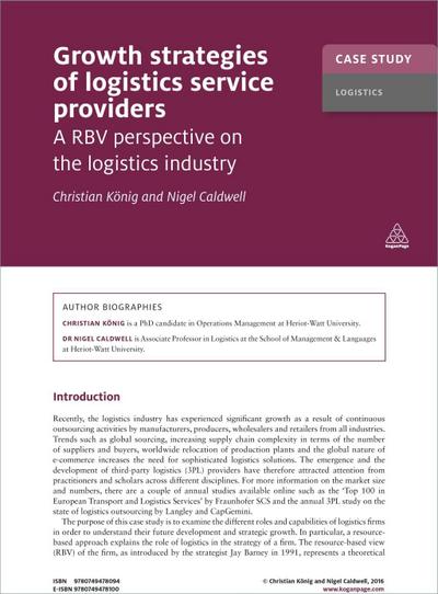 Case Study: Growth Strategies of Logistics Service Providers