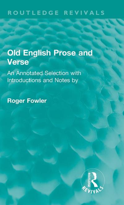 Old English Prose and Verse