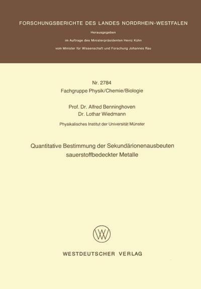 Quantitative Bestimmung der Sekundärionenausbeuten sauerstoffbedeckter Metalle