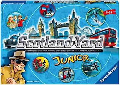 Ravensburger 22289 - Scotland Yard Junior, Brettspiel für 2-4 Spieler, Gesellschafts- und Familienspiel, für Kinder ab 6 Jahren