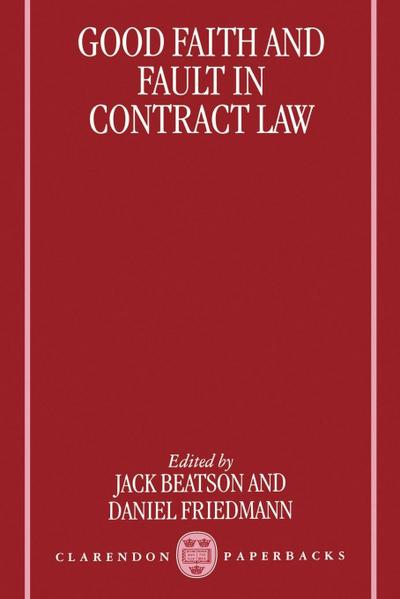 Good Faith and Fault in Contract Law