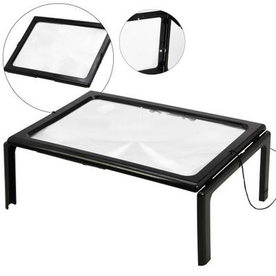 LED Flachlupe Handfrei: LED-Flachlupe handfrei zur handfreien Bedienung mit aufklappbaren Füßen zum Stellen der Lupe über den ... usw.). Format ca. 28 x 22 cm x 3 cm.
