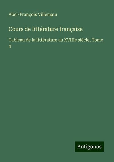 Cours de littérature française
