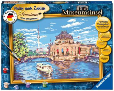 Ravensburger Malen nach Zahlen 28903 - Berliner Museumsinsel - Perfektes Malergebnis durch hochwertiges Künstlerzubehör, ohne Rahmen