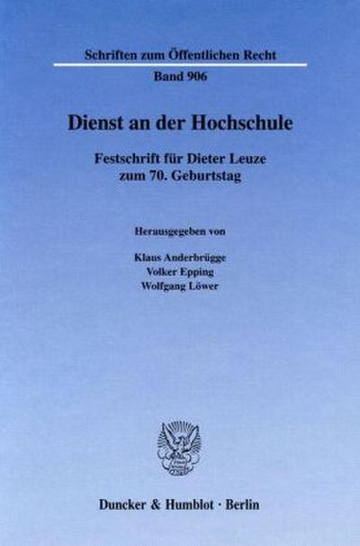 Dienst an der Hochschule