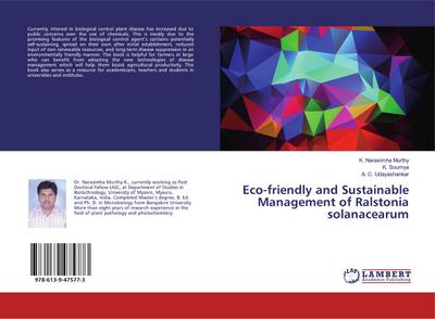 Eco-friendly and Sustainable Management of Ralstonia solanacearum