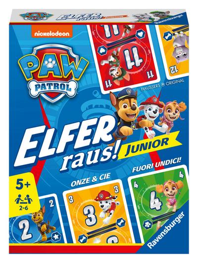 Ravensburger 20953 PAW Patrol Elfer raus! Junior - Einfaches Kartenspiel für 2-6 Spieler ab 5 Jahren