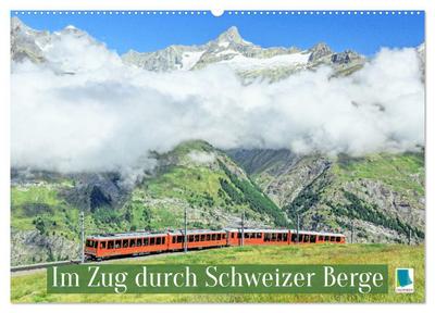 Im Zug durch Schweizer Berge (Wandkalender 2026 DIN A2 quer), CALVENDO Monatskalender