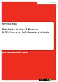 Hospitation in einer 9. Klasse im PoWi-Unterricht 