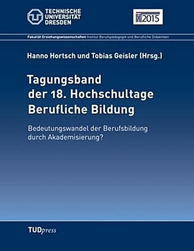 Tagungsband der 18. Hochschultage Berufliche Bildung