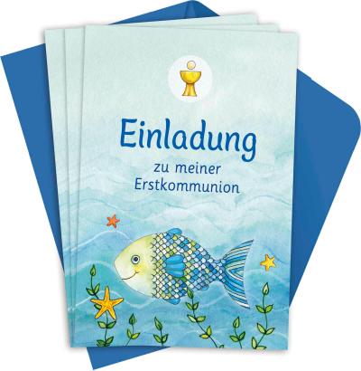 Der Wunschfisch - Einladungskarten zur Erstkommunion