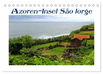 Azoren-Insel Sao Jorge - traumhafte Fajas auf dem grünsten Eiland Portugals (Tischkalender 2026 DIN A5 quer), CALVENDO Monatskalender