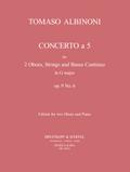 Concerto à 5 op.9,6für 2 Oboen und Streicher