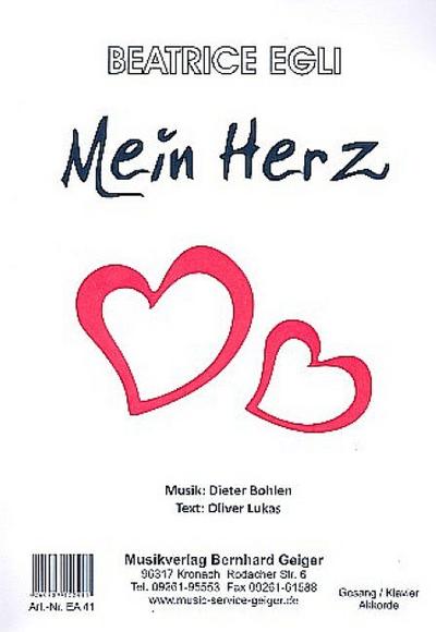 Mein Herzfür Klavier (Gesang/Gitarre)