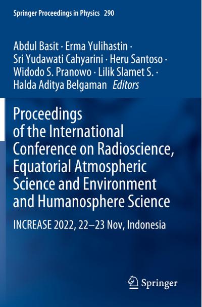 Proceedings of the International Conference on Radioscience, Equatorial Atmospheric Science and Environment and Humanosphere Science