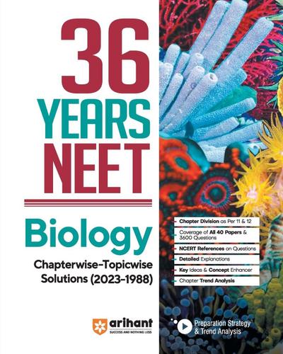 36 Years’ Chapterwise Topicwise Solutions NEET Biology 1988-2023