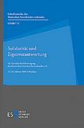 Solidarität und Eigenverantwortung