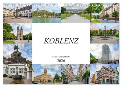 Koblenz Stadtansichten (Wandkalender 2026 DIN A4 quer), CALVENDO Monatskalender