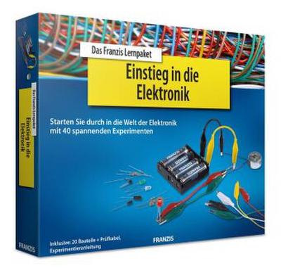 FRANZIS 65196 - Lernpaket Einstieg in die Elektronik, Inklusive 20 Bauteile + Prüfkabel + Experimentieranleitung