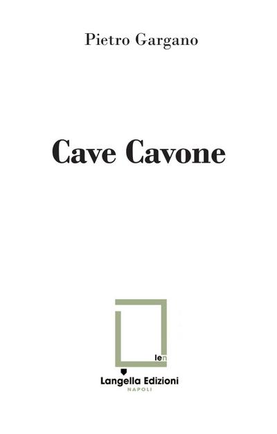 Gargano, P: Cave Cavone