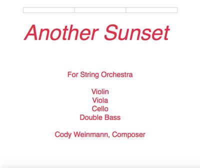 Another Sunset Sheet Music For String Orchestra