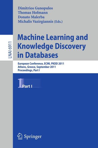 Machine Learning and Knowledge Discovery in Databases. Pt.1
