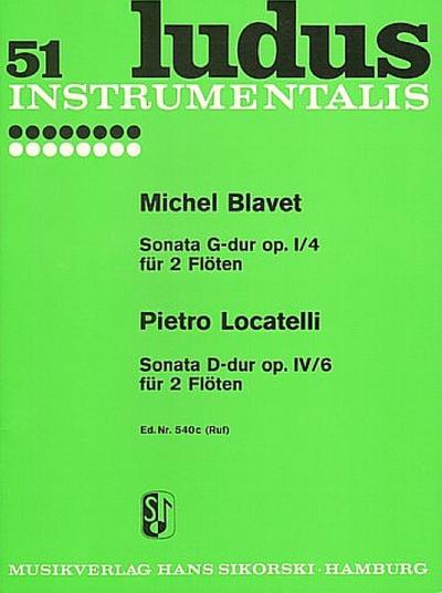Sonate G-Dur op.1,4für 2 Flöten