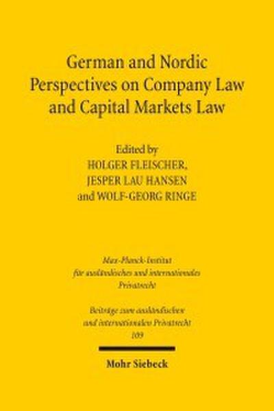 German and Nordic Perspectives on Company Law and Capital Markets Law