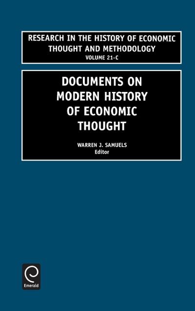 Documents on Modern History of Economic Thought