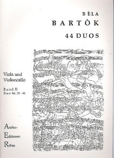 44 Duos Band 2 (Nr.31-44)für Viola und Violoncello