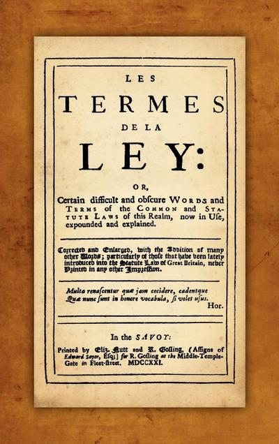 Les Termes de la Ley