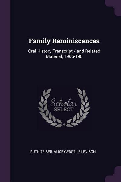 Family Reminiscences