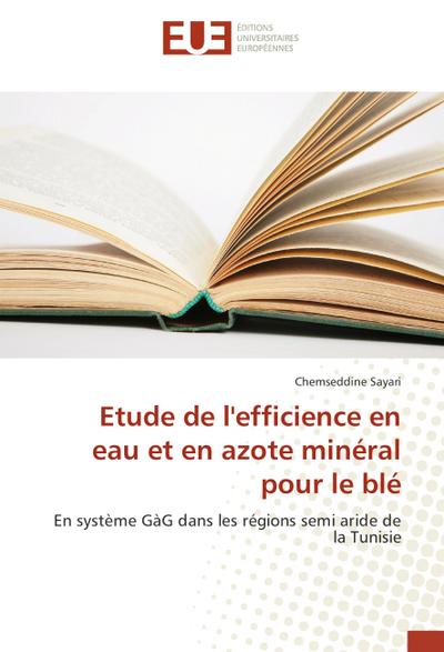 Etude de l’efficience en eau et en azote minéral pour le blé