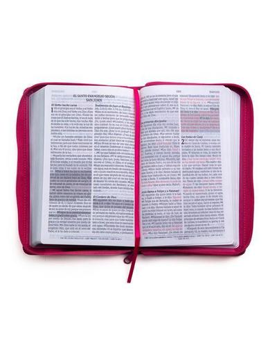 Santa Biblia de Promesas Reina Valera 1960 / Tamaño Manual / Letra Grande / Piel Especial Con Cierre / Fucsia // Spanish Promise Bible Rv60 / Handy Size / Large Print / Leathersoft with Zipper / Fuchsia