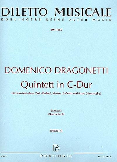 Quintett C-Dur für Kontrabass (Violine),Violine, 2 Violen und Bass (Violoncello)