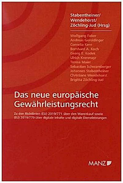 Das neue europäische Gewährleistungsrecht