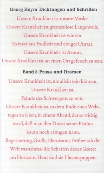 Dichtung und Schriften  Bd. 2: Prosa und Dramen