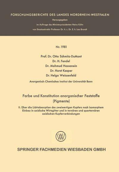 Farbe und Konstitution anorganischer Feststoffe (Pigmente)