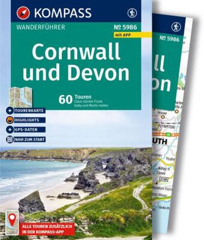 KOMPASS Wanderführer Cornwall und Devon, 60 Touren mit Extra-Tourenkarte