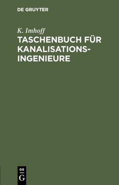 Taschenbuch für Kanalisationsingenieure