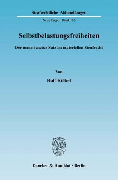 Selbstbelastungsfreiheiten.
