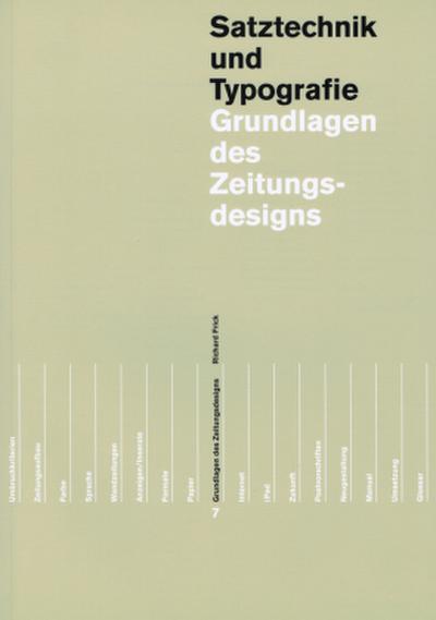 Grundlagen des Zeitungs- und Zeitschriftendesigns, in 2 Bdn.
