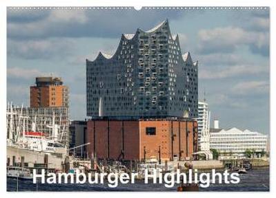 Hamburger Highlights (Wandkalender 2026 DIN A2 quer), CALVENDO Monatskalender