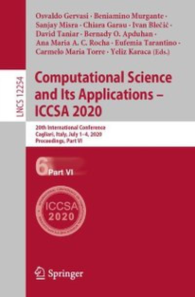 Computational Science and Its Applications - ICCSA 2020