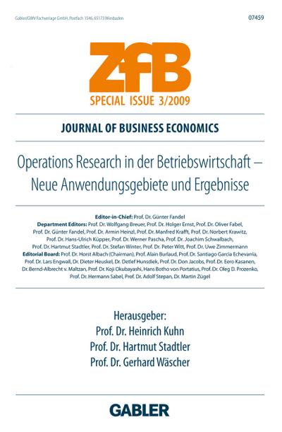 Operations Research in der Betriebswirtschaft - Neue Anwendungsgebiete und Ergebnisse