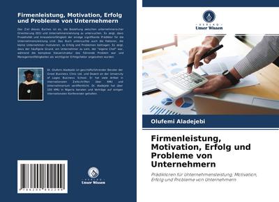 Firmenleistung, Motivation, Erfolg und Probleme von Unternehmern